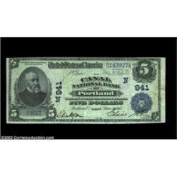 Portland, ME - $5 1902 Date Back Fr. 590 The Canal NB Ch. # (N)941This pen signed Maine Date Back is