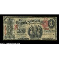 Waterville, ME - $1 1875 Fr. 384 The Waterville NB Ch. # 798An excessively rare bank which has had o