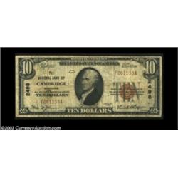 Cambridge, MD - $10 1929 Ty. 1 The NB of Cambridge Ch. # 2498A bank which is very much scarcer in sm