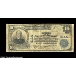 Mount Savage, MD - $10 1902 Plain Back Fr. 634 The First NB Ch. # 6144This Allegany County note is a