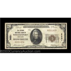Westernport, MD - $20 1929 Ty. 1 The Citizens NB Ch. # 5831A nice circulated example of this none to
