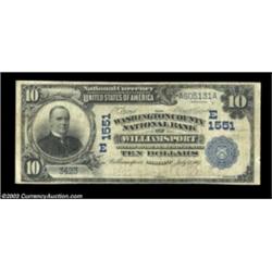 Williamsport, MD - $10 1902 Date Back Fr. 617 The Washington County NB Ch. # (E)1551Large notes only