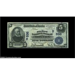 Boston, MA - $5 1902 Date Back Fr. 590 The Eliot NB Ch. # (N)536A vividly colored example which is t