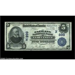 Gloucester, MA - $5 1902 Date Back Fr. 590 The Cape Ann NB Ch. # (N)899A high grade piece which is t