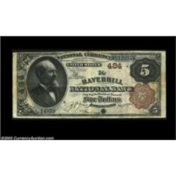 Haverhill, MA - $5 1882 Brown Back Fr. 467 The Haverhill NB Ch. # 484This scarce note is considerabl