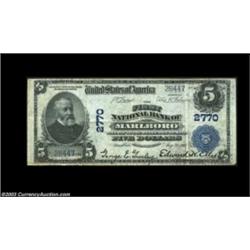 Marlboro, MA - $5 1902 Plain Back Fr. 598 The First NB Ch. # 2770Very Fine with just a touch of ligh