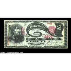 Milford, MA - $2 1875 Fr. 391 The Home NB Ch. # 2275Talk about "old-time" quality. This note has it
