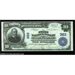 Northampton, MA - $10 1902 Plain Back Fr. 624 The First NB Ch. # 383This lovely example is one of on
