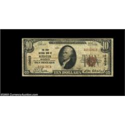 Kiester, MN - $10 1929 Ty. 1 The First NB Ch. # 10603An always popular Faribault County note due to