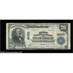 Lake Benton, MN - $20 1902 Plain Back Fr. 653 The First NB Ch. # 4509Six notes are listed in the cen