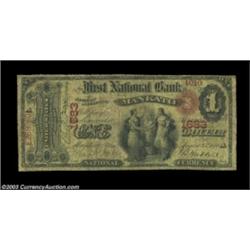 Mankato, MN - $1 Original Fr. 381 The First NB Ch. # 1683This note possesses the very rarest of Trea