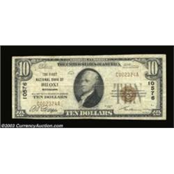Biloxi, MS - $10 1929 Ty. 1 The First NB Ch. # 10576An even nicer example than the $5 above. Fine+++