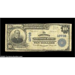 Columbus, MS - $10 1902 Plain Back Fr. 632 The Columbus NB Ch. # 10738This institution issued under