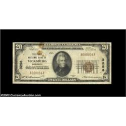 Vicksburg, MS - $20 1929 Ty. 1 The First NB Ch. # 3258A deceptively rare piece, as this title was us