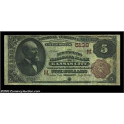 Kansas City, MO - $5 1882 Brown Back Fr. 477 The New England NB Ch. # (M)5138A more than acceptable