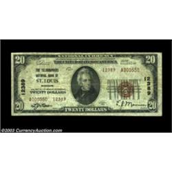 Saint Louis, MO - $20 1929 Ty. 2 The Telegraphers NB Ch. # 12389A nice occupational title graces thi