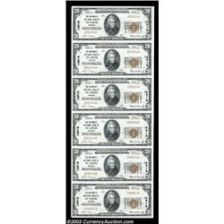 Saint Louis, MO - $20 1929 Ty. 1 The Boatmen's NB Ch. # 12916 Uncut SheetA worthy companion to the $