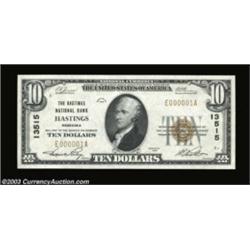 Hastings, NE - $10 1929 Ty. 1 The Hastings NB Ch. # 13515Perfectly centered between four huge margin
