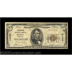 Sidney, NE - $5 1929 Ty. 1 The American NB Ch. # 13425This bank was chartered late enough to have pr