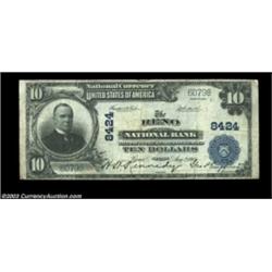Reno, NV - $10 1902 Plain Back Fr. 632 The Reno NB Ch. # 8424An attractive and problem free example
