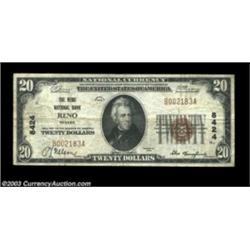 Reno, NV - $20 1929 Ty. 1 The Reno NB Ch. # 8424A virtual twin to the example from here we sold in o