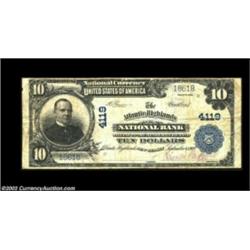 Atlantic Highlands, NJ - $10 1902 Plain Back Fr. 626 The Atlantic Highlands NB Ch. # 4119A very scar