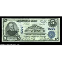 Montclair, NJ - $5 1902 Plain Back Fr. 600 The First NB & TC Ch. # 9339A crackling fresh note with b
