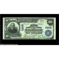 Ridgewood, NJ - $10 1902 Plain Back Fr. 632 The First NB Ch. # 5205A lovely Third Charter example fr
