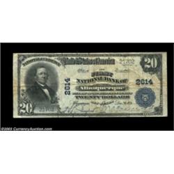 Albuquerque, NM - $20 1902 Plain Back Fr. 660 The First NB Ch. # 2614An attractive large size exampl