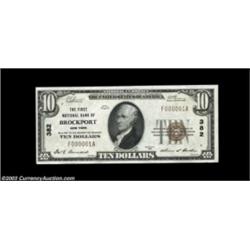 Brockport, NY - $10 1929 Ty. 1 The First NB Ch. # 382An attractive serial number 1 example. Choice C