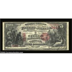 Carthage, NY - $5 1875 Fr. 404 The First NB Ch. # 2442A very rare note from a bank which issued Firs