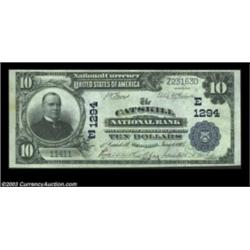 Catskill, NY - $10 1902 Plain Back Fr. 624 The Catskill NB Ch. # (E)1294An attractive note with full