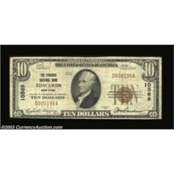 Edwards, NY - $10 1929 Ty. 1  The Edwards NB Ch. # 10569An exceptionally scarce note from this one b