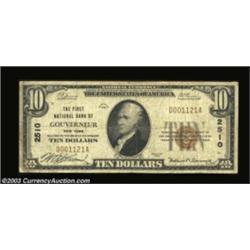Gouverneur, NY - $10 1929 Ty. 1 The First NB Ch. # 2510Type ones only in small size from this bank.