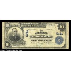Herkimer, NY - $10 1902 Plain Back Fr. 632 The Herkimer NB Ch. # 5141This Fine-Very Fine note is fro