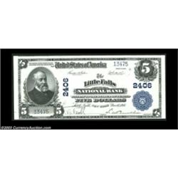Little Falls, NY - $5 1902 Plain Back Fr. 606 The Little Falls NB Ch. # 2406A high grade piece that