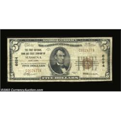 Massena, NY - $5 1929 Ty. 1 The First NB & TC Ch. # 6694Just a hair lower grade than the Sabis examp