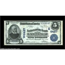 New Rochelle, NY - $5 1902 Plain Back Fr. 598 The National City Bank Ch. # (E)6427Large notes only f