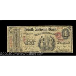 New York, NY - $1 Original Fr. 380 The Fourth NB Ch. # 290A decent FCP one which suffers from a bott