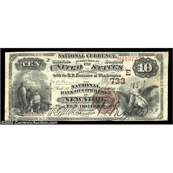 New York, NY - $10 1882 Brown Back Fr. 480 NB of Commerce Ch. #(E) 733This is a nicely margined and