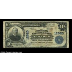 New York, NY - $10 1902 Plain Back Fr. 635 The Fordham NB Ch. # 12825One of the four banks chartered