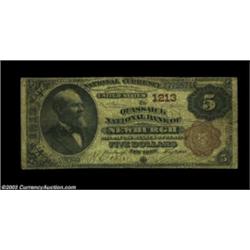 Newburgh, NY - $5 1882 Brown Back Fr. 468 The Quassaick NB Ch. # 1213Scarce but low grade type from