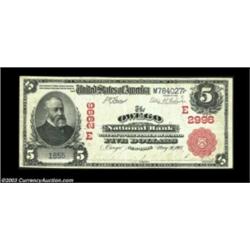 Owego, NY - $5 1902 Red Seal Fr. 587 The Owego NB Ch. # (E)2996A nice grade piece which is the only