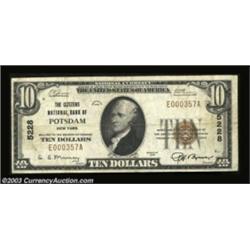 Potsdam, NY - $10 1929 Ty. 1 The Citizens NB Ch. # 5228A seldom seen bank, even in small size. Fine-