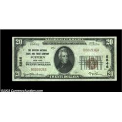 Suffern, NY - $20 1929 Ty. 1 Suffern NB & TC Ch. # 5846By far the most common denomination from here