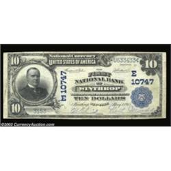 Winthrop, NY - $10 1902 Plain Back Fr. 632 The First NB Ch. # (E)10747Only denomination issued by th