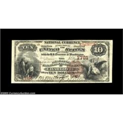 Charlotte, NC - $10 1882 Brown Back Fr. 484 The Merchants & Farmers NB Ch. # 1781This is one of the