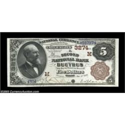 Bucyrus, OH - $5 1882 Brown Back Fr. 467 Second NB Ch. # (M)3274A very pretty Brown Back $5 from the