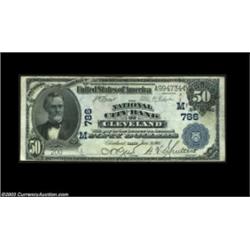 Cleveland, OH - $50 1902 Plain Back Fr. 675 The National City Bank Ch. # (M)786A scarce high denomin