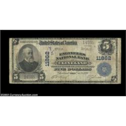 Cleveland, OH - $5 1902 Plain Back Fr. 607 Engineers NB Ch. # 11862The second title used by this uni